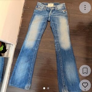 Big Star Women's Distressed Blue Flare Jeans